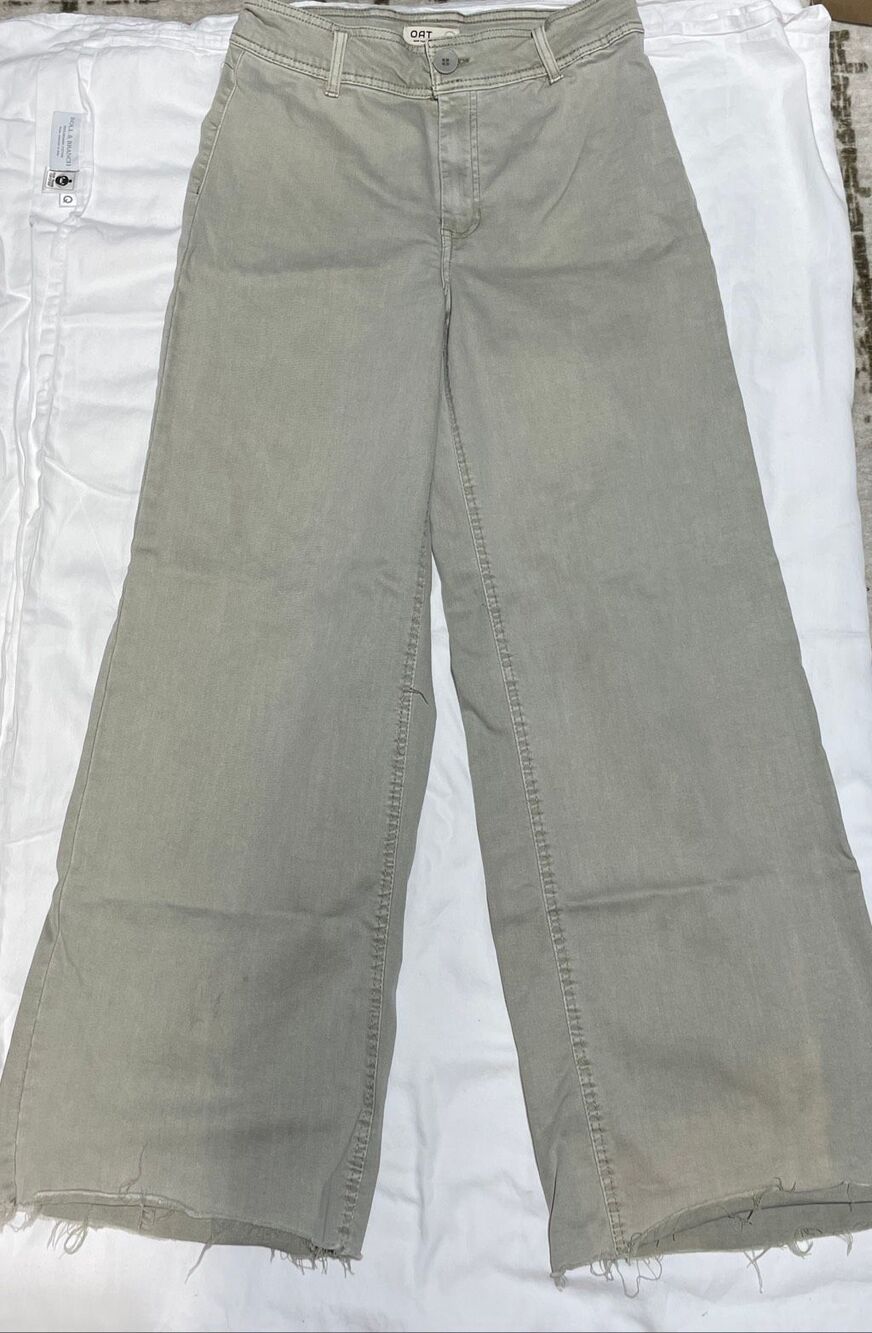 OAT New York High-Rise Wide-Leg Cropped Jeans 8